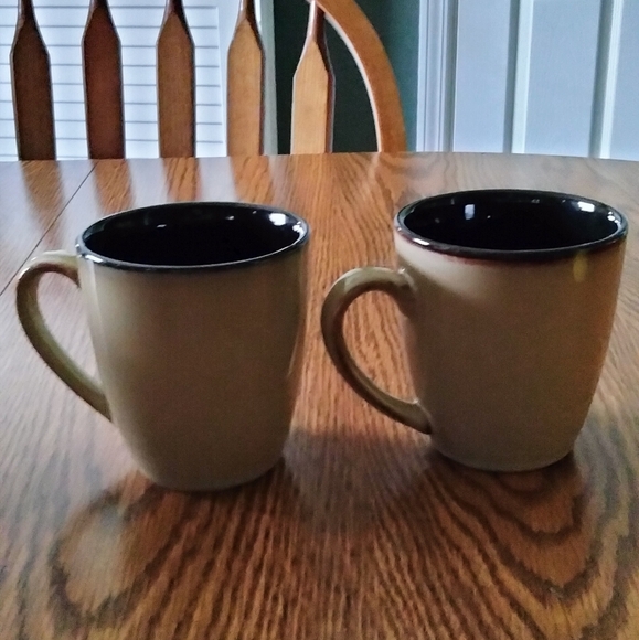 Beautiful Set of 2 Pfaltzgraff Coffee Cups Painted Poppies Pattern - Picture 5 of 7